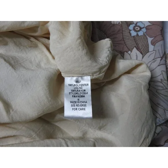 Hudson Gray Boho Floral Puff Sleeve Mini Dress Women’s Size M - Picture 7 of 11